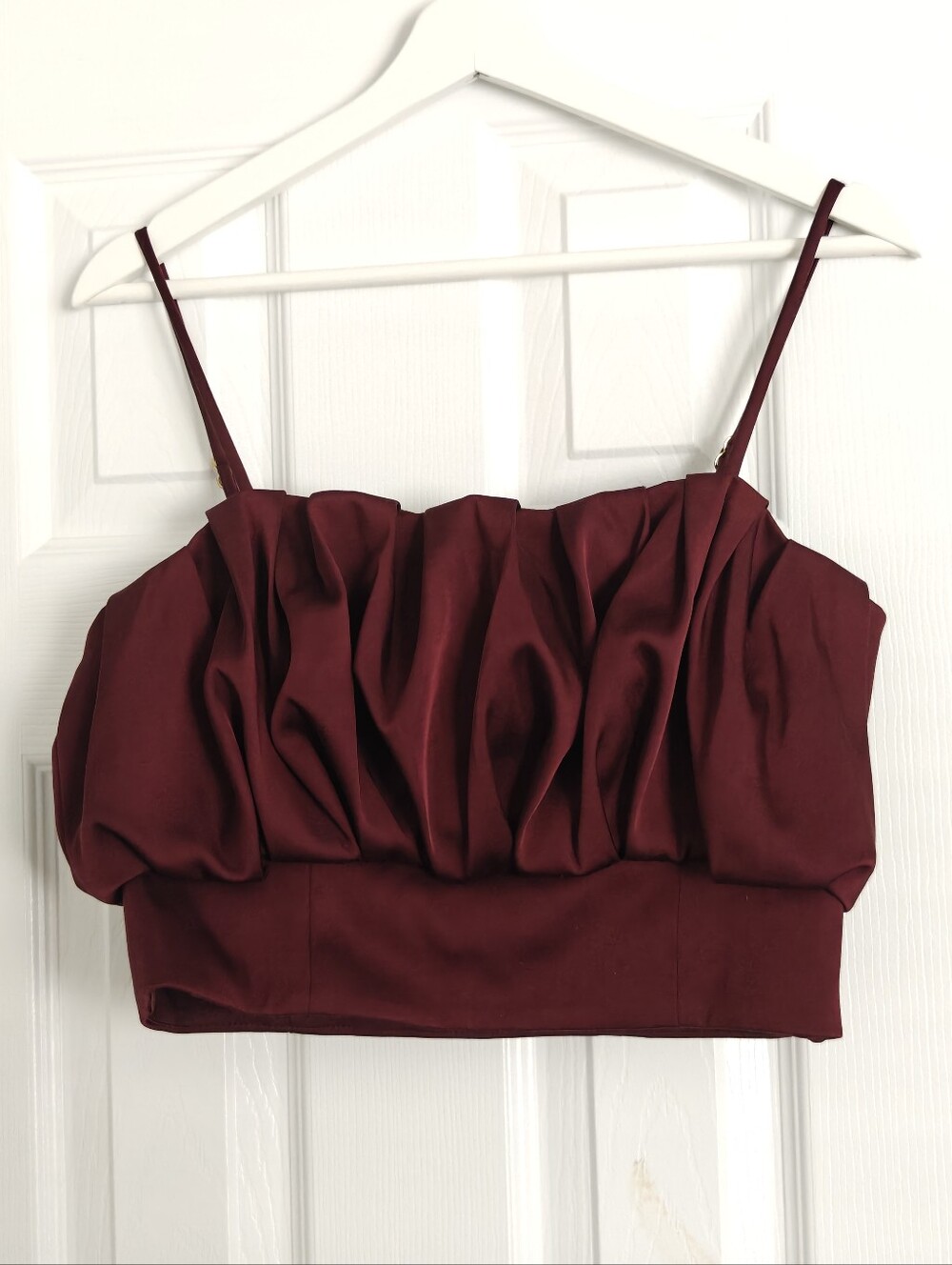 Zara Satin Cropped Top